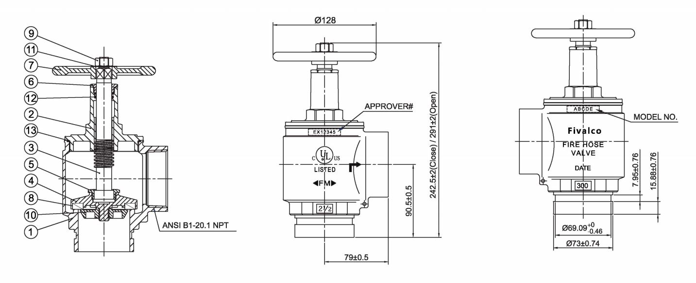 Brass Fire Hose Valve Fivalco Group Leading Valves Manufacturer