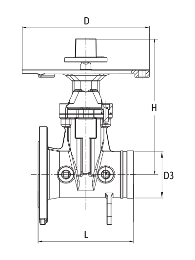 3288-365-FG NRS GATE VALVE FLANGED-GROOVED ENDS - Image 2