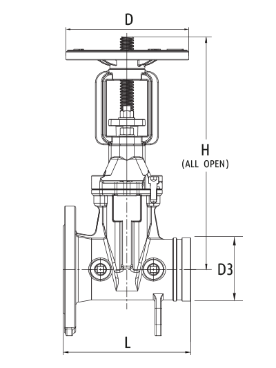 3299-365-FG OS&Y GATE VALVE FLANGED-GROOVED ENDS - Image 2