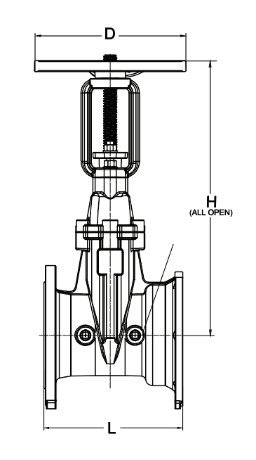 3299-365-FM OS&Y GATE VALVE FLANGED-MECHANICAL JOINT ENDS - Image 2