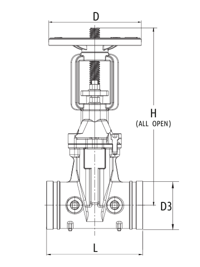 3299-365-GG OS&Y GATE VALVE GROOVED ENDS - Image 2