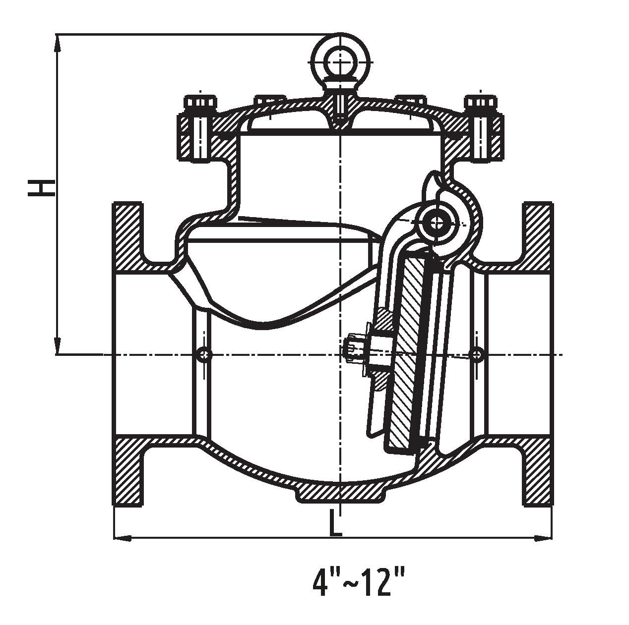 5201-LI-300-FLA SWING CHECK VALVE FLANGED ENDS - Image 3